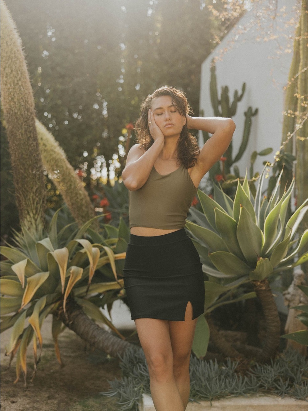 Geode Swimwear Women's Black Swim Skirt - High Rise